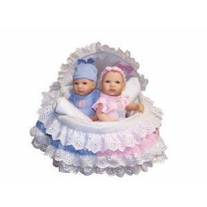 さらし Bellini 12 Twin Baby Doll Set In Moses Carrier ドール 人形