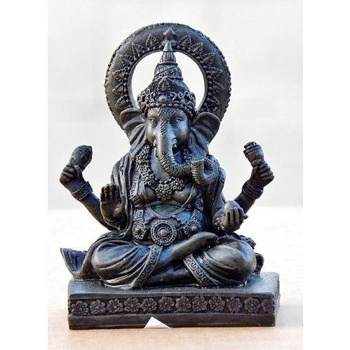 【お得】 Rare Lord Ganesh Ganesha Beautiful Statues Hindu Good Luck God - Black Statues その他キッチン、日用品、文具