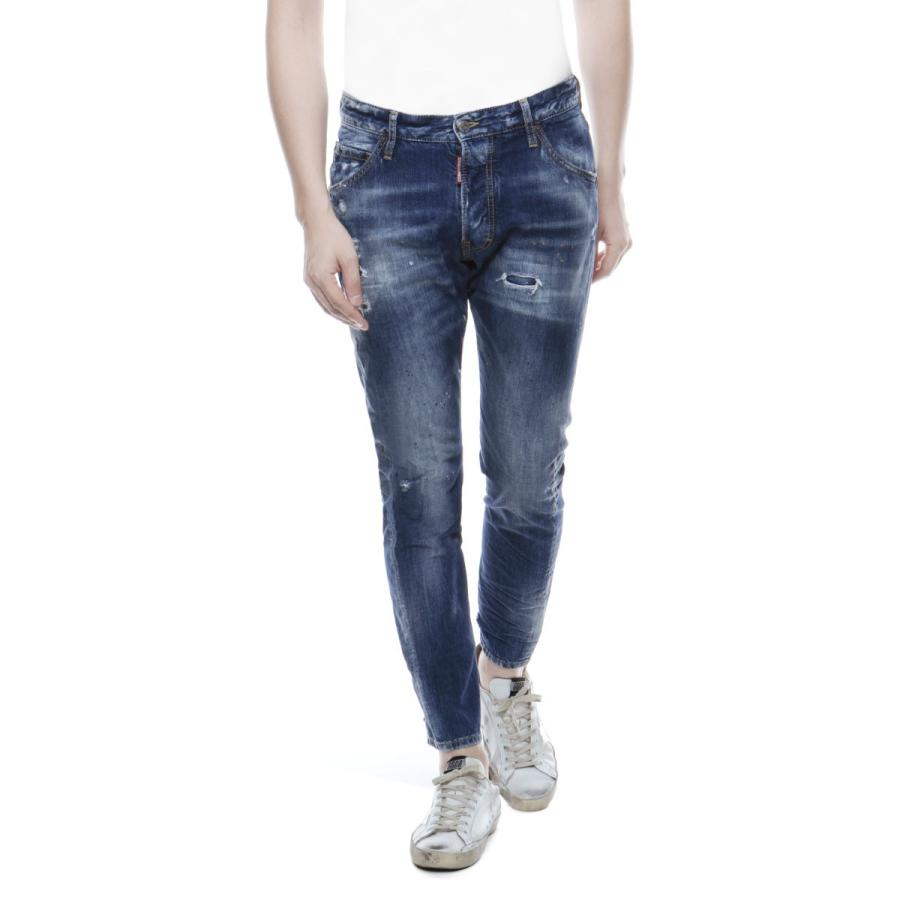 Dsquared 2 ディースクエアード クラッシュ リメイク ペイント加工 ジーンズ Classic Kenny Twist クラシック ケニー ツイスト S74lb0707 S 470 Flapjackie Com Ar