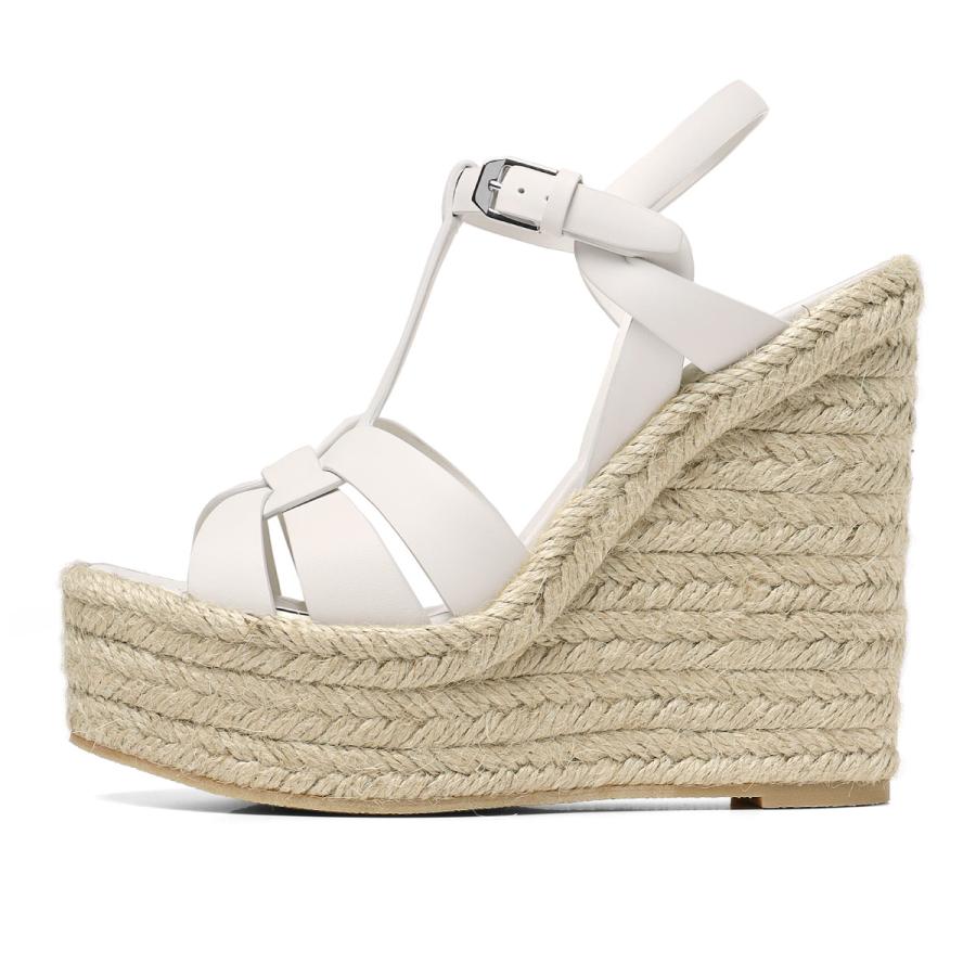 SAINT LAURENT サン ローラン ストラップ付 ウェッジサンダル TRIBUTE