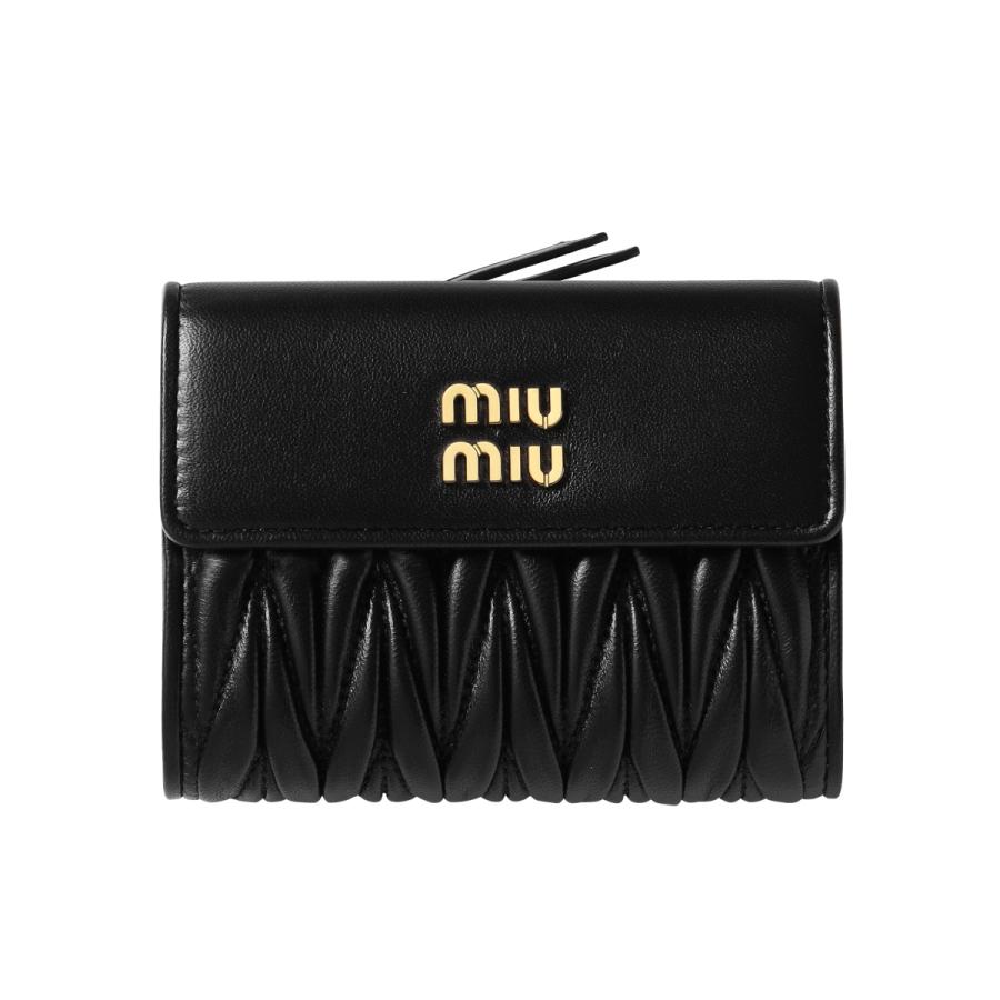 miu MIU ミュウミュウ 二つ折り財布 MATELASSE マテラッセ miu MIU ミュウミュウ 二つ折り財布 MATELASSE マテラッセ