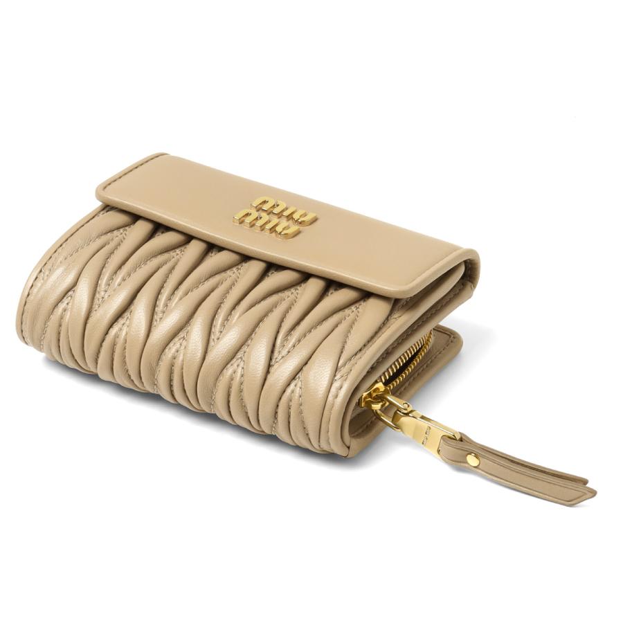 miu miu（ミュウミュウ） 二つ折り財布 MATELASSE マテラッセ 5ML002