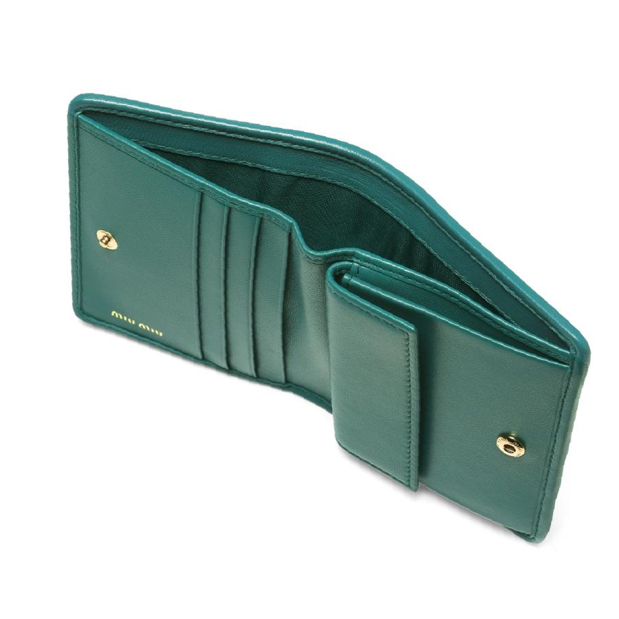 MIU MIU ミュウミュウ 二つ折り財布 MATELASSE マテラッセ 5MV204 2FPP F0K41