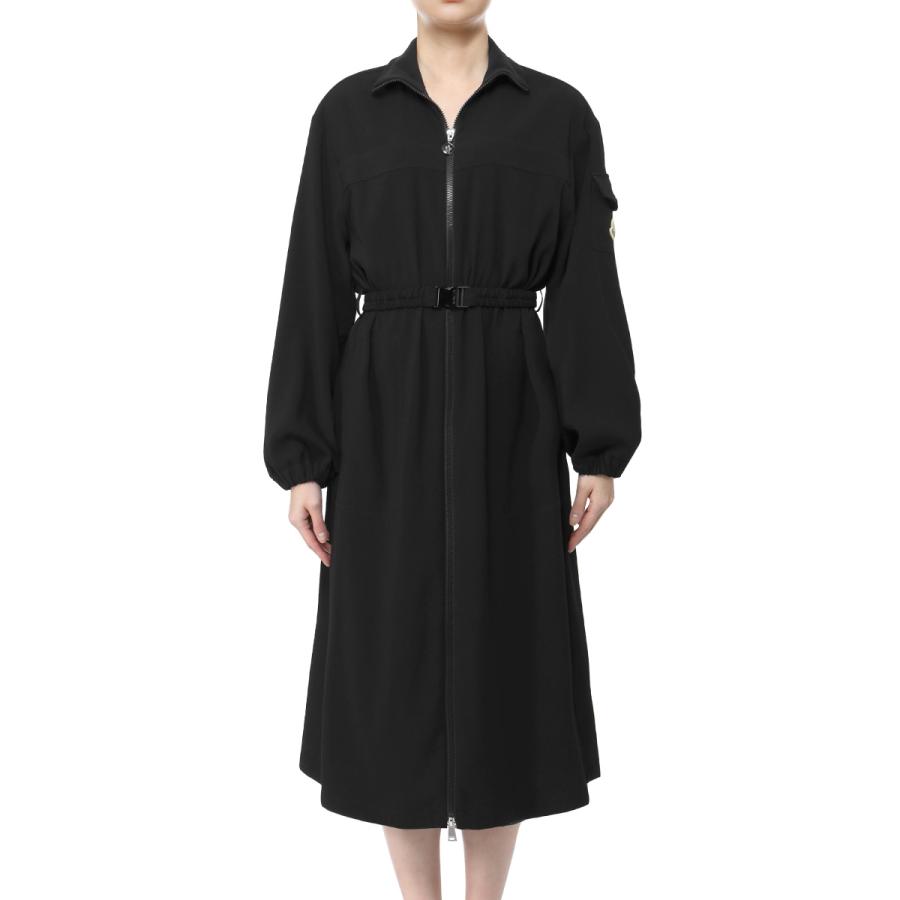 Moncler モンクレール プリーツのデザインが素敵な長袖シャツワンピース Moncler モンクレール プリーツのデザインが素敵な長袖シャツワンピース