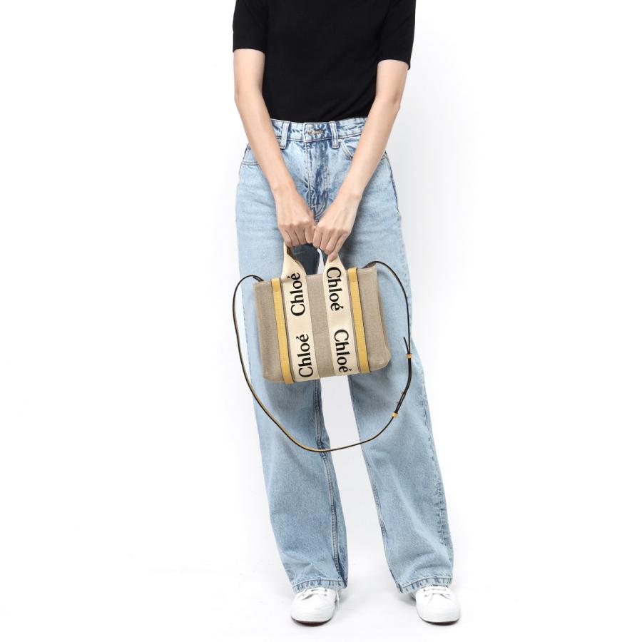 CHLOE クロエ ショルダー付 トートバッグ スモール WOODY ウッディ  