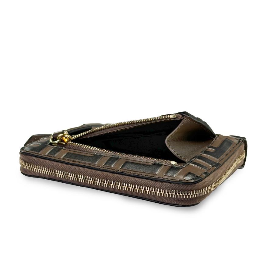 FENDI フェンディ ラウンドファスナー二つ折り財布 ミディアム FF DIAMOND FFダイヤモンド 8M0508 ADYM F13VK レディースの画像