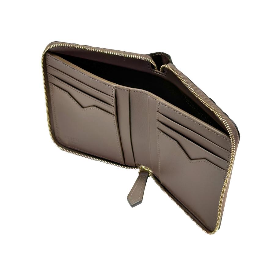 FENDI フェンディ ラウンドファスナー二つ折り財布 ミディアム FF DIAMOND FFダイヤモンド 8M0508 ADYM F13VK レディースの画像