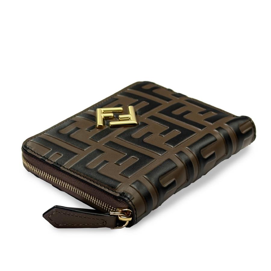 FENDI フェンディ ラウンドファスナー二つ折り財布 ミディアム FF DIAMOND FFダイヤモンド 8M0508 ADYM F13VK レディースの画像