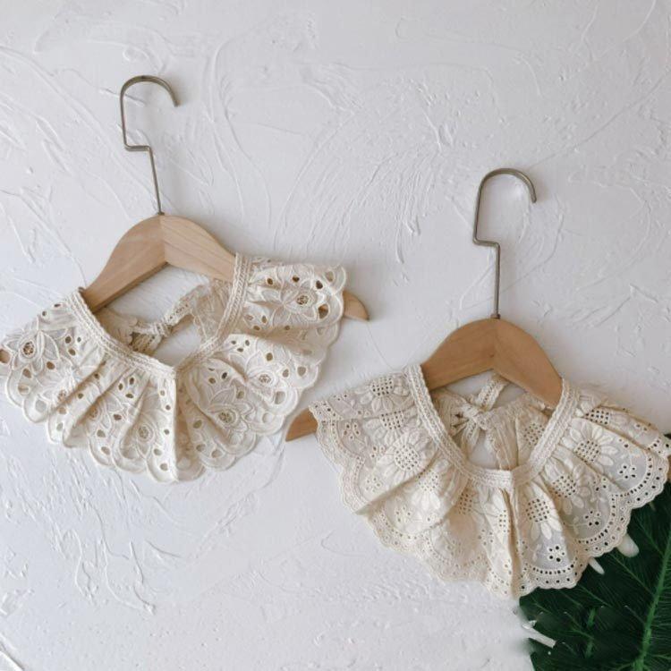 キッズ つけ襟 付け襟 発表 子供 ワンピース用 女の子 子供ドレス レース 付け衿 赤ちゃん つけえり こども レイヤード ベビー フォーマル 刺繍