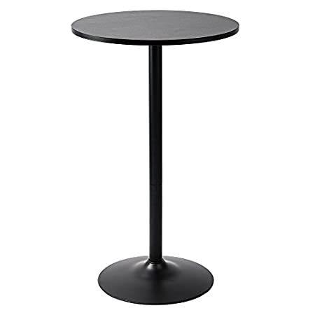 【メール便送料無料対応可】 import shop nichePearington Round Cocktail Bistro High Table with Black Top and Base, 1-Pack