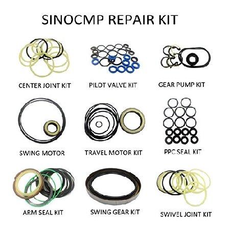 PC240-6 Gear Pump Seal Kit - SINOCMP Repair Seal Kits for Komatsu PC240-6 PC240LC-6 Excavator Parts, 3 Month｜importstore-maron｜06