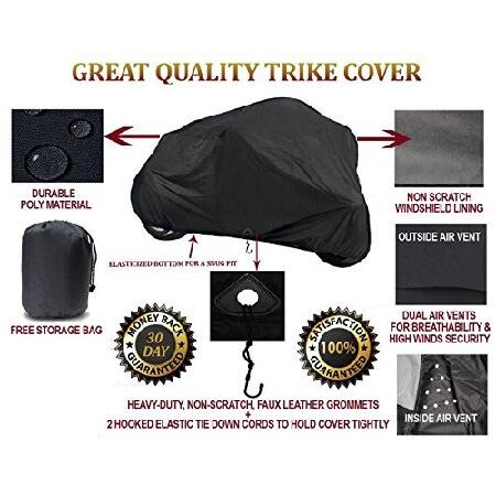 Quality Trike Cover Compatible for Champion Trikes Honda Goldwing GL 1500 3-Wheeler. TOP OF THE LINE PROTECTIVE BIKE TARP. Breathable and Portable Veh｜importstore-maron｜02