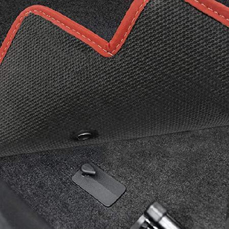 発売 Lloyd Mats Heavy Duty Premium Red and Black Vinyl Binding Floor Mats for Dodge Charger AWD/RWD 2011-ON (Charcoal， 4PC RWD)