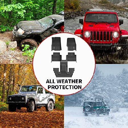 スピードスケート LASFIT Floor Mats Fit for 2021-2023 Jeep Grand Cherokee L (ONLY for 6-Passenger Without Center Console) All Weather Custom Fit Car Floor Liners