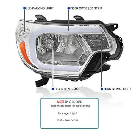 龍角散「セクハラ社長 SPEC-D TUNING Clear Headlights with LED Strip Compatible with 2012-2015 Toyota Tacoma