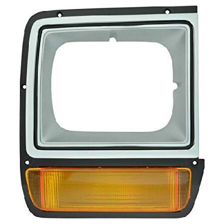 初回特典付 RockVOQRN Parking Turn Signals Lights w/Headlight Bezel Trim Pair Set Compatible with D/w/Truck GRI00834