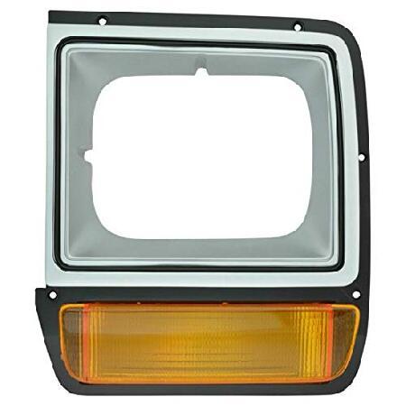 初回特典付 RockVOQRN Parking Turn Signals Lights w/Headlight Bezel Trim Pair Set Compatible with D/w/Truck GRI00834