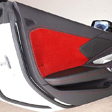 Real Carbon Fiber Car Interior Door Panel Trim Sticker Compatible with Chevrolet Corvette C8 Stingray 2020-2023, Inner Door Panel Moulding Trim Cover｜importstore-maron｜02