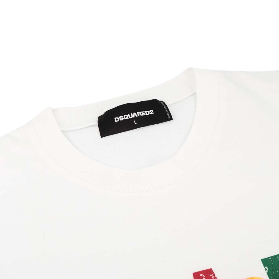 DSQUARED2 ディースクエアード 半袖Tシャツ S71GD1249 S23009 JAMAICAN COOL T-SHIRT COOL FIT メンズ 男性 トップス 100 WHITE ホワイト｜importteresa｜05