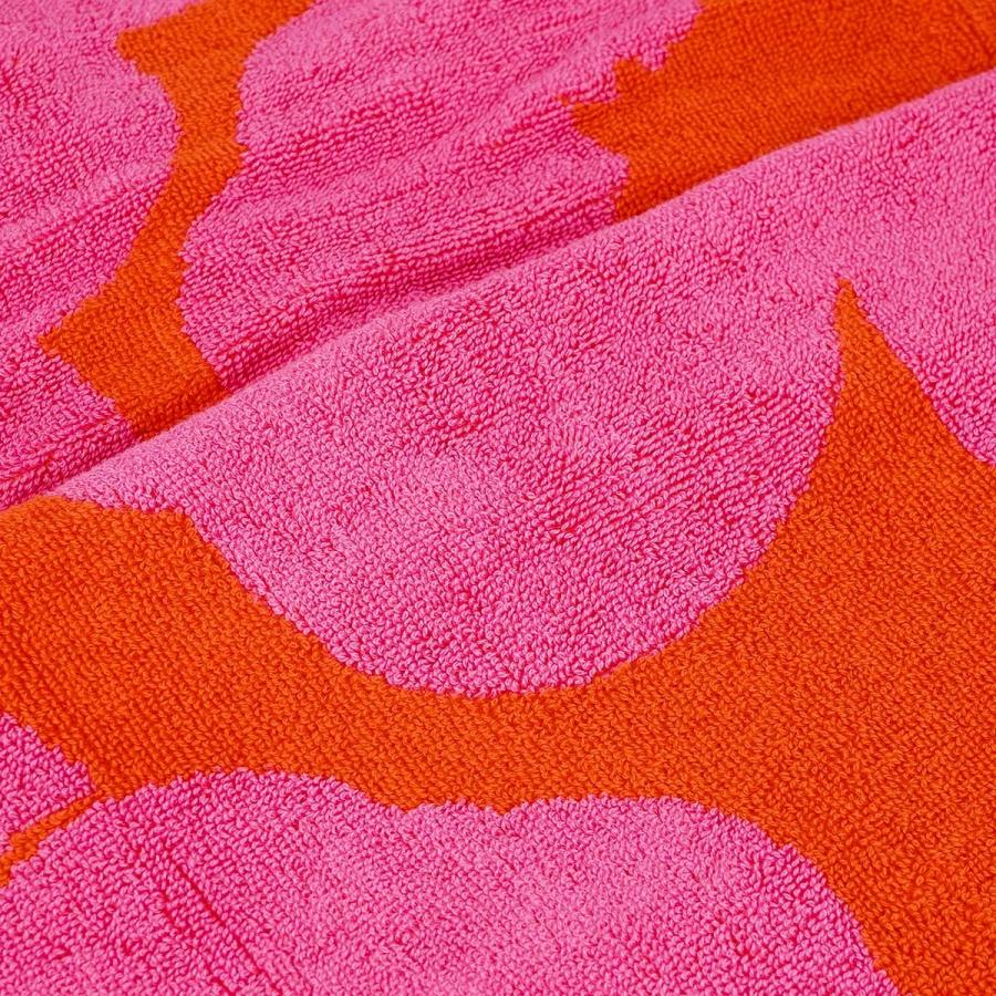 marimekko マリメッコ バスタオル 063629  UNIKKO Towels ウニッコ 花柄 330 RED/PINK レッド×ピンク｜importteresa｜03