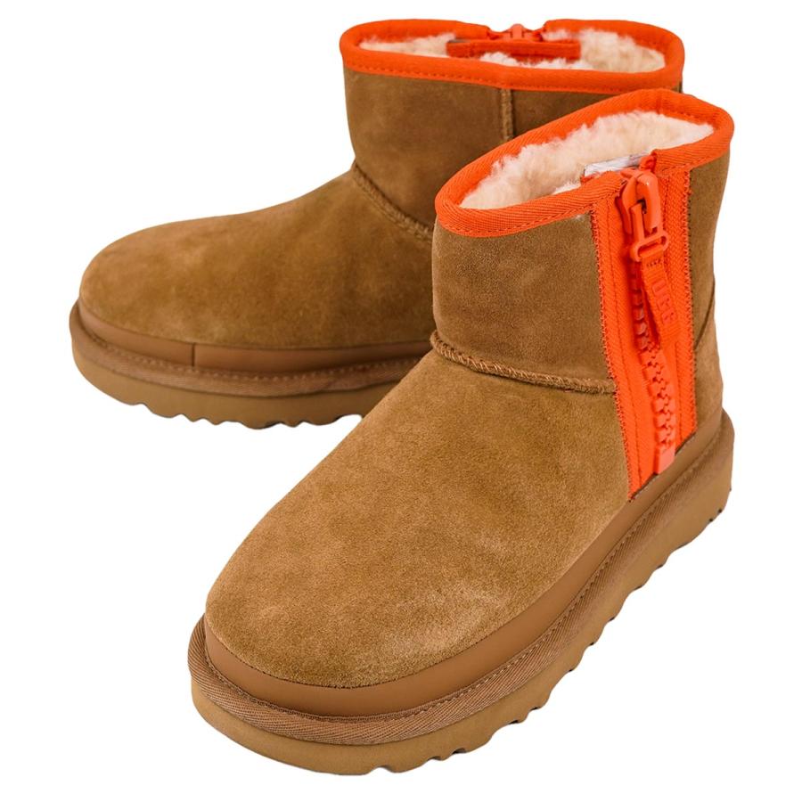 UGG アグ ムートンブーツ 2023年-2024年秋冬新作 1144034 Classic Mini Zipper Tape Logo レディース 女性 CHESTNUT/CHE チェスナット｜importteresa｜06