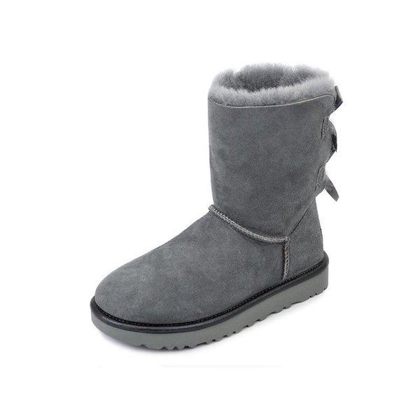 純正売れ筋 Ugg アグ ムートンブーツ Bailey Bow Ii Metallic レディース 17年秋冬新作 ベイリーボウ リボン クラシック ショート Geyser グレー 5 9 秋冬 Sale Www Superavila Com