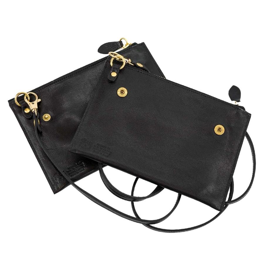 IL BISONTE イルビゾンテ ショルダーバッグ BCL022 PV0001 CLUTCH SMALL レディース ポシェット 鞄 BK128 NERO ブラック｜importteresa｜04