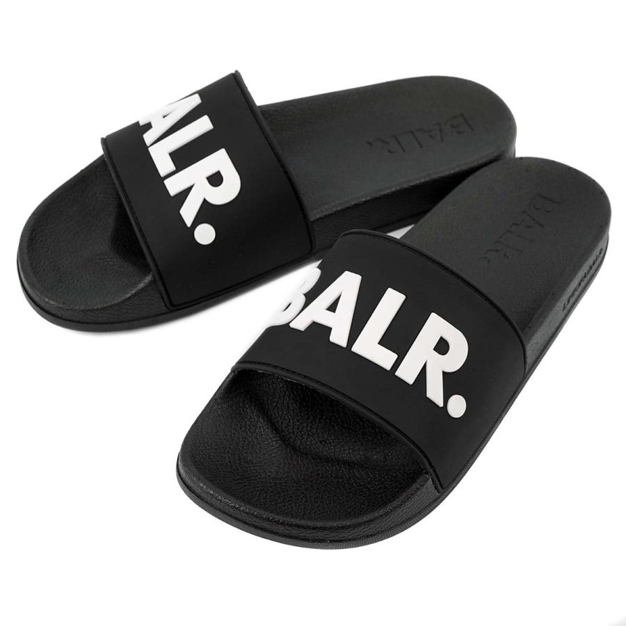 BALR ボーラー シャワーサンダル B10247 BALR. Slider メンズ レディース Black/White ブラック×ホワイト｜importteresa｜05