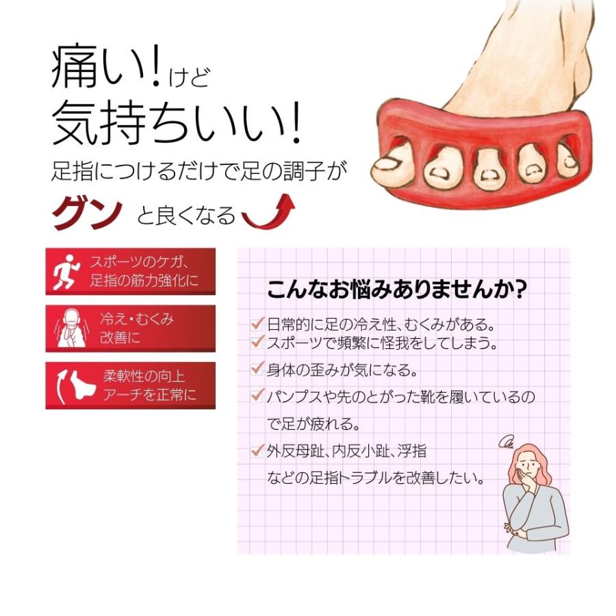 外反母趾対策用品 足ゆび元気くん 外反母趾サポーター 足指セパレーター 足指サポーター 足指 広げる グッズ 足指ストレッチ ドクターエル |  | 03
