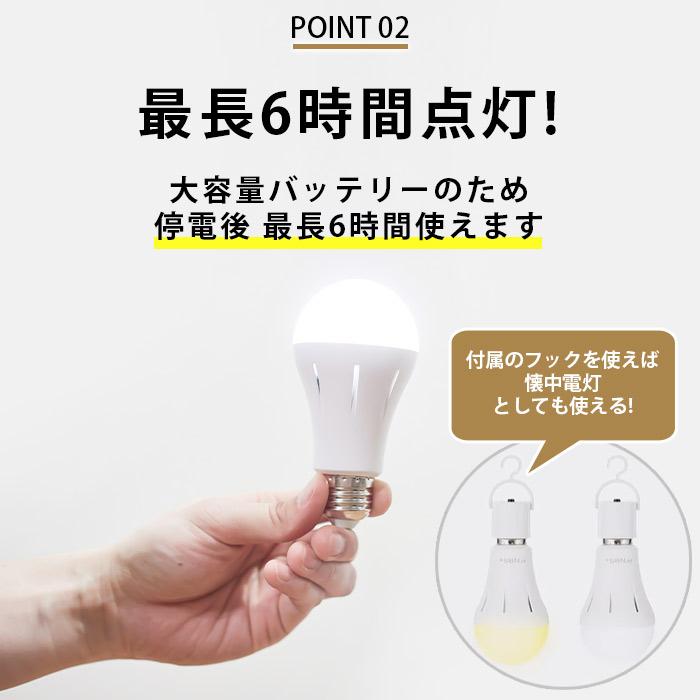 LED電球 E26 50w相当 照明器具 LED いつでもランプ tsuita ツイタ 昼