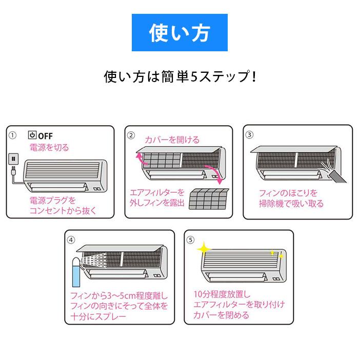 2本セット】エアコンクリーナー リフレッシュジェット 日本製 中性