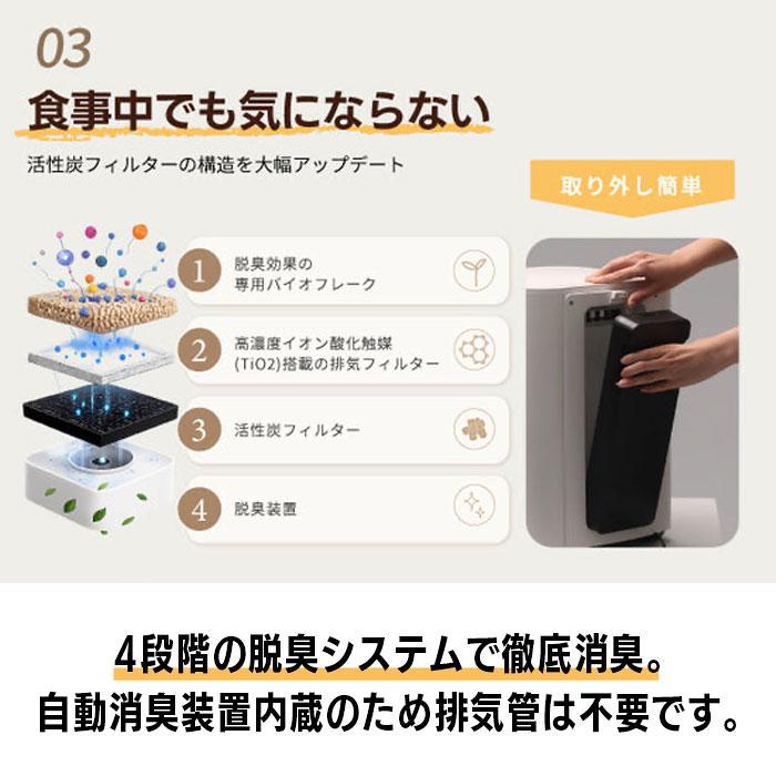 生ごみ処理機 大容量 補助金 室内静音 Reencle Basic リンクル ベーシック ハイブリッド式 バイオ式×乾燥式 助成金対象 ペットの糞 消臭 自動開閉 1日1.7kg |  | 03