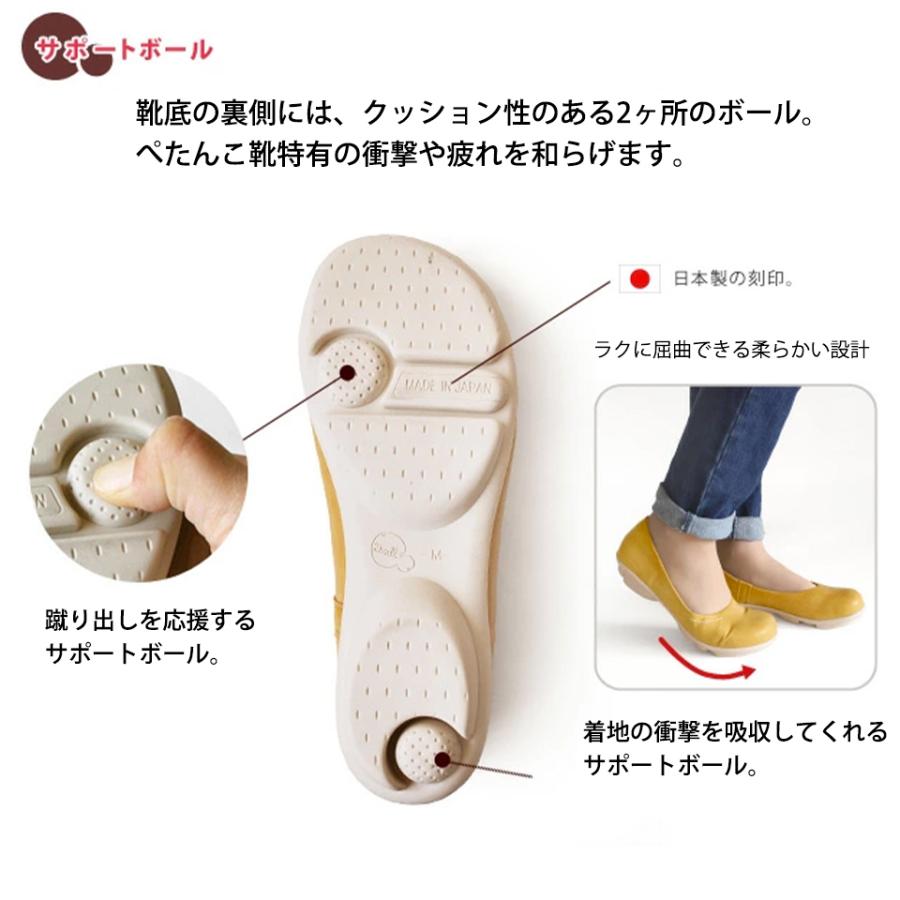 パンプス レディース 歩きやすい 痛くない ローヒールパンプス 靴 フラットシューズ ローヒール 軽い シンプル リゲッタ ツヴォル Regetta 2ball TB-101 | Re:getA | 12