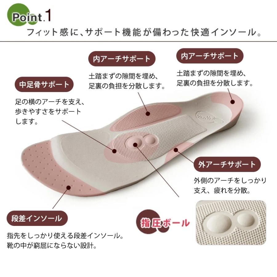 パンプス レディース 歩きやすい 痛くない ローヒールパンプス 靴 フラットシューズ ローヒール 軽い シンプル リゲッタ ツヴォル Regetta 2ball TB-101 | Re:getA | 09