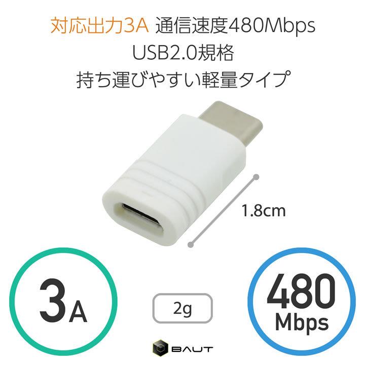 タイプC TYPE-C 変換アダプタ 3A 120個セットの画像