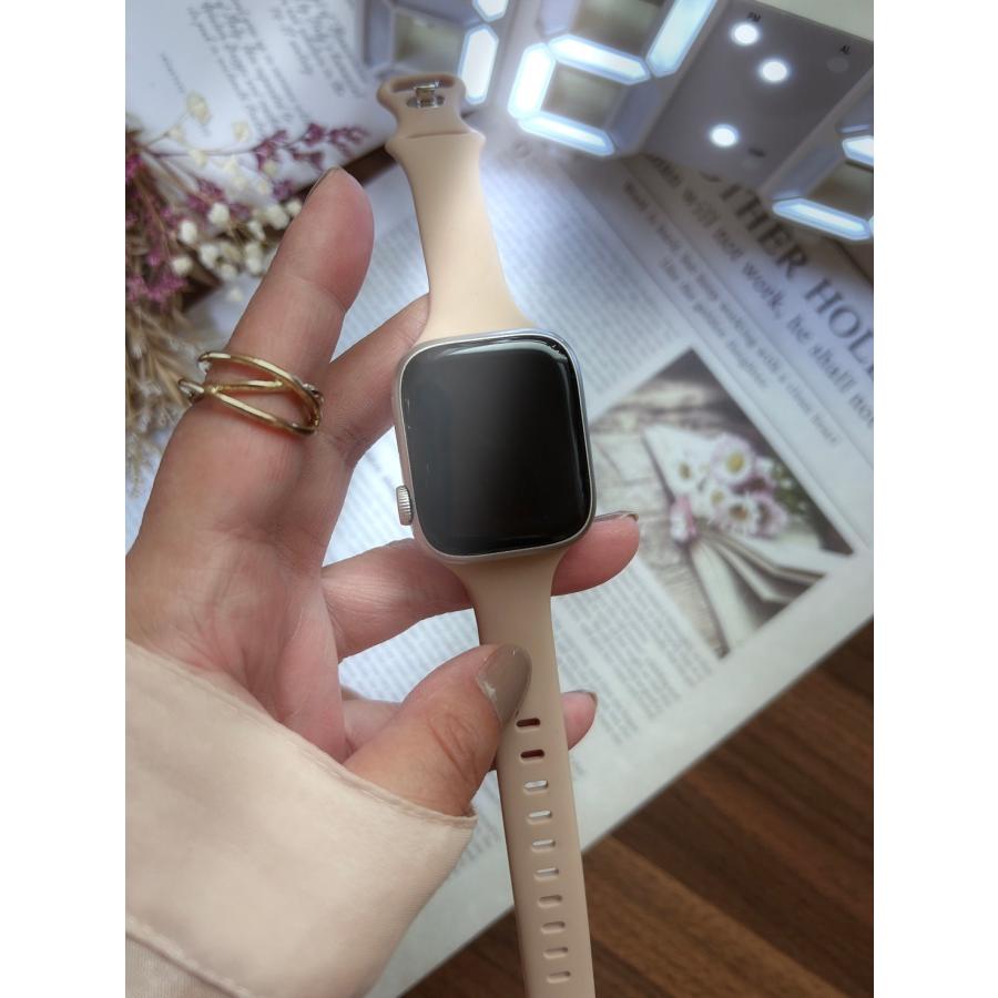 アップルウォッチ バンド AppleWatch シリコン バングル サイズ調整 