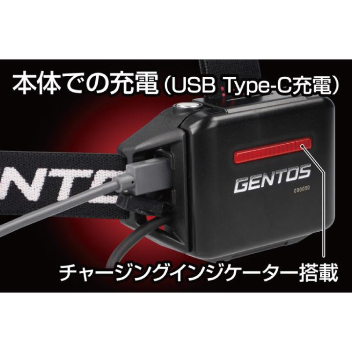 GENTOS（ジェントス） ヘッドライト コンパクトライト 充電式 GH-201RG