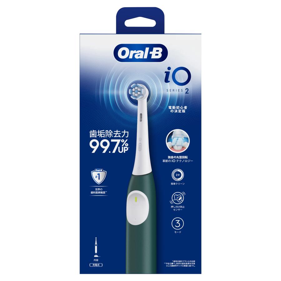 オーラルB 電動歯ブラシ 歯ブラシ ブラウン iO2 グリーン iOS21C90FG