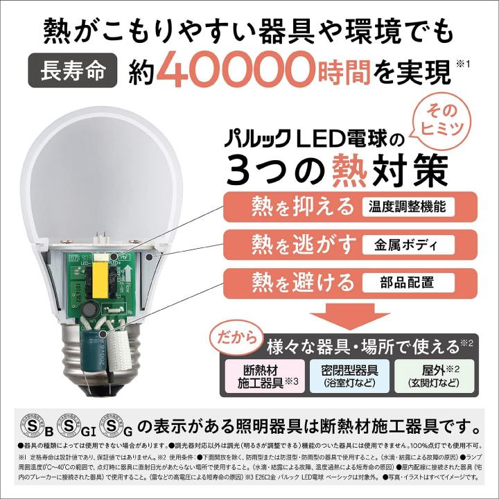 パナソニック LED電球 電球 LED電球 パルック LED電球 4.0W 昼光色相当 LDA4D-G-E17/S/K4 LDA4DGE17SK4 10個セットの画像