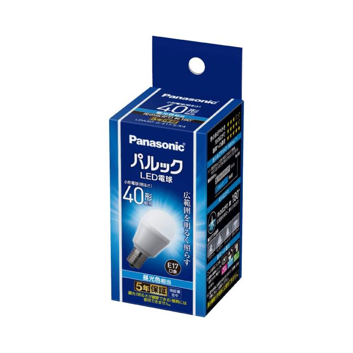 パナソニック LED電球 電球 LED電球 パルック LED電球 4.0W 昼光色相当 LDA4D-G-E17/S/K4 LDA4DGE17SK4 10個セットの画像