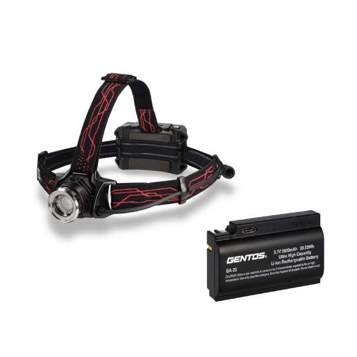 GENTOS（ジェントス） ＼ヘッドライト＋専用充電池セット／ ヘッド