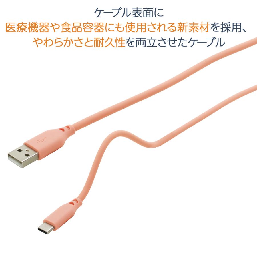 Type-C ケーブル やわらか 2m 充電 通信 コード 耐久 120個セット_1