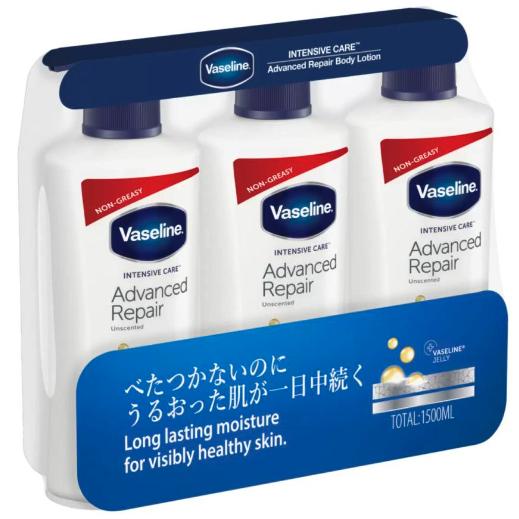 Vaseline（ヴァセリン） アドバンスドリペア ボディローション 500ml×3