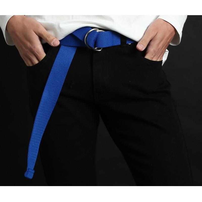 ベルト メンズ ダブルリング カジュアル キャンバス 布ベルト 小物 グッズ 無地 プレゼント | improves | 12