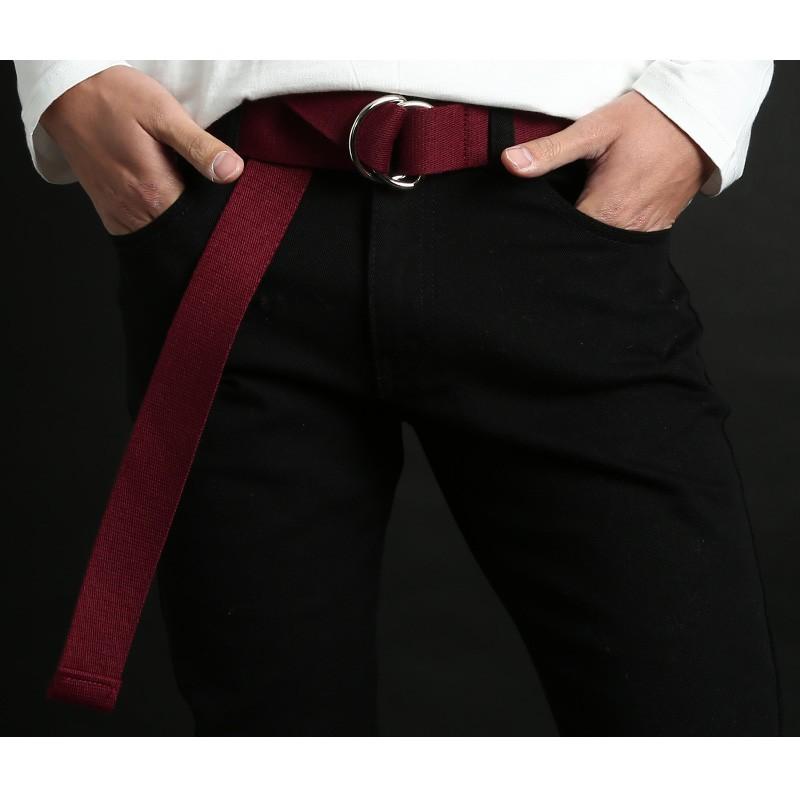 ベルト メンズ ダブルリング カジュアル キャンバス 布ベルト 小物 グッズ 無地 プレゼント | improves | 16