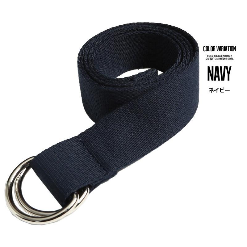 ベルト メンズ ダブルリング カジュアル キャンバス 布ベルト 小物 グッズ 無地 プレゼント | improves | 17