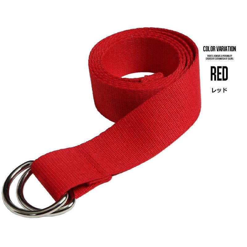ベルト メンズ ダブルリング カジュアル キャンバス 布ベルト 小物 グッズ 無地 プレゼント | improves | 09