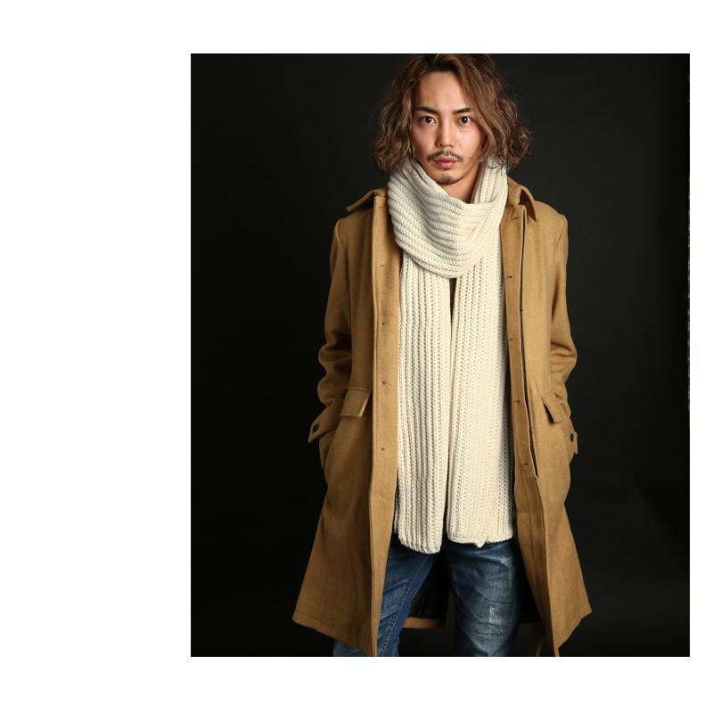 マフラー メンズ ストール スヌード ニット ロング ボリューム 厚手 ビジネス カジュアル | improves | 03