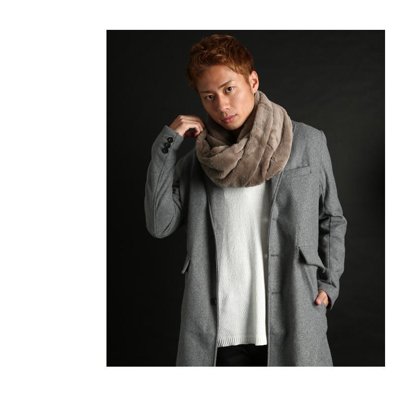 マフラー スヌード メンズ ネックウォーマー ストール リング ボア ファースヌード 新生活 | improves | 03