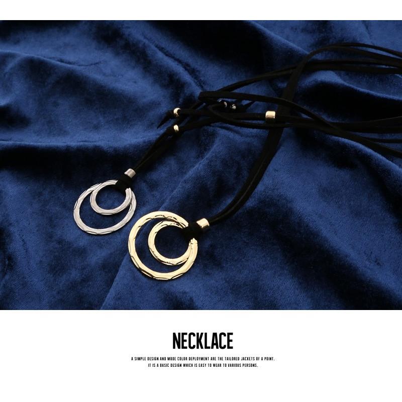 ネックレス アクセサリー メンズ 小物 グッズ リングネックレス 2連 ペンダント プレゼント | improves | 01